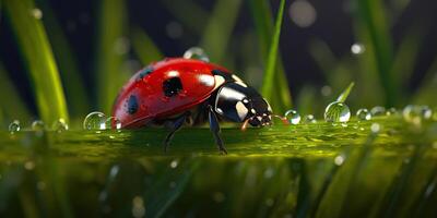 . . Photo Realistic Illustration of ladybug insect. Graphic Art