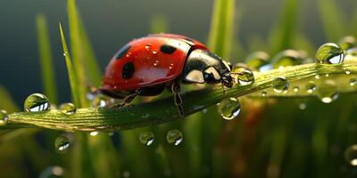 . . Photo Realistic Illustration of ladybug insect. Graphic Art