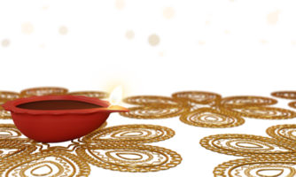 Indian festival of lights, Happy DIwali Concept. 3D Render. png