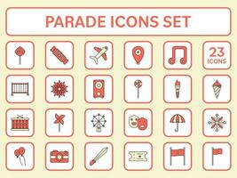 Parade Icon Set vector