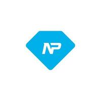 Abstract letter NP logo. This logo icon incorporate with abstract shape in the creative way vector
