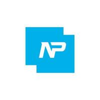 Abstract letter NP logo. This logo icon incorporate with abstract shape in the creative way vector