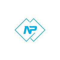 Abstract letter NP logo. This logo icon incorporate with abstract shape in the creative way vector