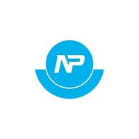 Abstract letter NP logo. This logo icon incorporate with abstract shape in the creative way vector