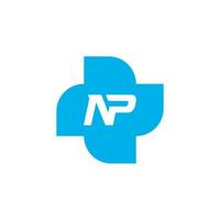 Abstract letter NP logo. This logo icon incorporate with abstract shape in the creative way vector