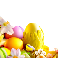 A Collection of Festive Decorations and Easter Eggs generative with AI png