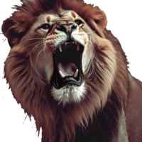 In the Realm of the Roaring Lion generative with AI png