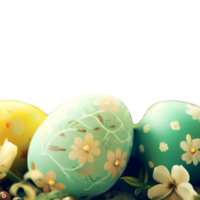 Celebrating Easter with Colorful Eggs generative with AI png