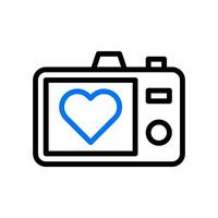 Picture love icon duocolor blue black style valentine illustration symbol perfect. vector