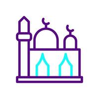 Mosque icon duocolor purple blue colour ramadan symbol illustration perfect. vector