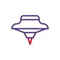 hilado icono duocolor rojo púrpura color chino nuevo año símbolo Perfecto. vector