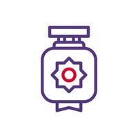 Lantern icon duocolor red purple colour chinese new year symbol perfect. vector