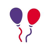 Balloon icon solid red purple colour mother day symbol illustration. vector