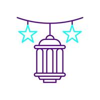 Decoration Ramadan icon duocolor purple blue colour ramadan symbol illustration perfect. vector