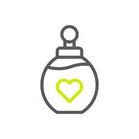 Perfume love icon duocolor green grey colour mother day symbol illustration. vector