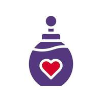 perfume amor icono sólido rojo púrpura color madre día símbolo ilustración. vector