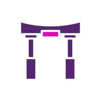 arco icono sólido púrpura rosado color chino nuevo año símbolo Perfecto. vector