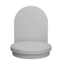 3d white double layers round product podium png