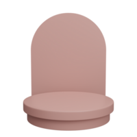 3d pink and rosegold double layers round product podium png