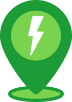 pin of charging station location electric car simple flat icon png