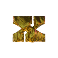 Brief x - - Gold 3d Briefe. zum Ihre Grafik und Digital Kunst braucht. png