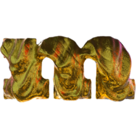 Letter M - Gold 3D letters.  For your graphics and digital arts needs. png