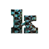 Letter K - Beautiful 3D rendered alphabets.  Best for your graphics and digital arts needs. png