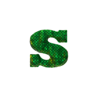 Letter S - Glittering 3D render letters collection png