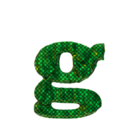 Letter G - Glittering 3D render letters collection png