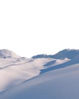 Minimalist beautiful white sand dunes. 3d rendered png