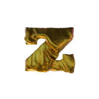 brief z - goud 3d brieven. voor uw grafiek en digitaal kunsten behoeften. png