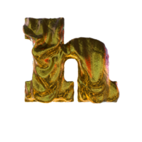 Letter H - Gold 3D letters.  For your graphics and digital arts needs. png
