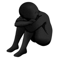 Human with sad feelings png