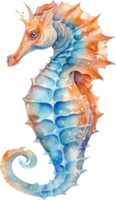 hippocampe aquarelle illustration ai généré png