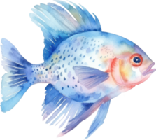 colorida peixe aguarela ilustração ai gerado png