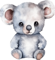 süß Baby Koala Aquarell ai generiert png