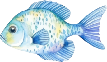 colorida peixe aguarela ilustração ai gerado png