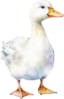 Cute Baby Duck Watercolor AI Generated png