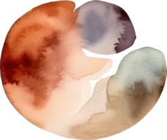 Abstract Minimalist Watercolor Shape. png