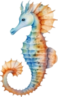 hippocampe aquarelle illustration ai généré png