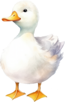 linda bebé Pato acuarela ai generado png