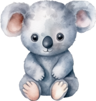 söt bebis koala vattenfärg ai genererad png