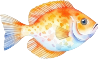 coloré poisson aquarelle illustration ai généré png