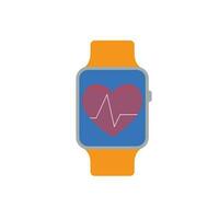 Smart watch and fitness tracker isolated, sport and technology concept vector