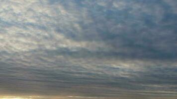 Scenic sunset over the ocean, time lapse. Backlit clouds at sunset video