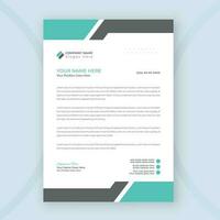 Modern and clean office letterhead design template vector