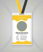 Modern office business id card template design vector