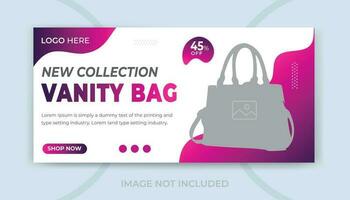 Modern bag collection social media post or online web banner design template for your business vector