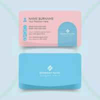 Minimal Individual Business Corporate Name Card Layout Template vector