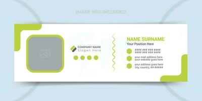 Creative or modern business email signature template or email footer and personal social media cover vector layout